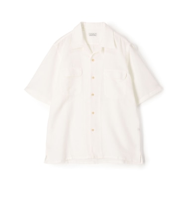 【別注】Salbatore Piccolo BRYAN コットンメッシュ ダブルポケットオープンカラー ハーフスリーブシャツ