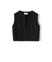 リネンファブリックコンビ ショートジレ