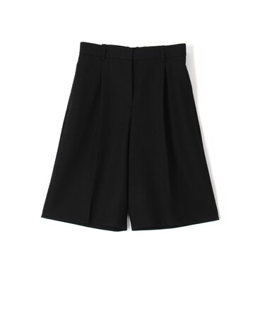 ウールバスケットウェーブ タックハーフパンツ