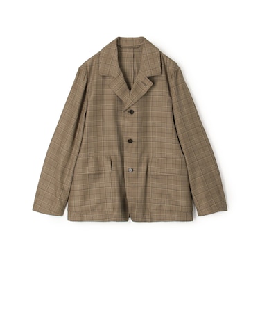 コットンシルクツイル シングルブレステッドジャケット