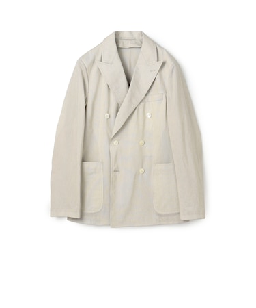 コットンシルクシアサッカー ダブルブレステッド6Bジャケット GIANNETTI PIERO