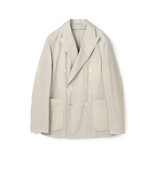 コットンシルクシアサッカー ダブルブレステッド6Bジャケット GIANNETTI PIERO