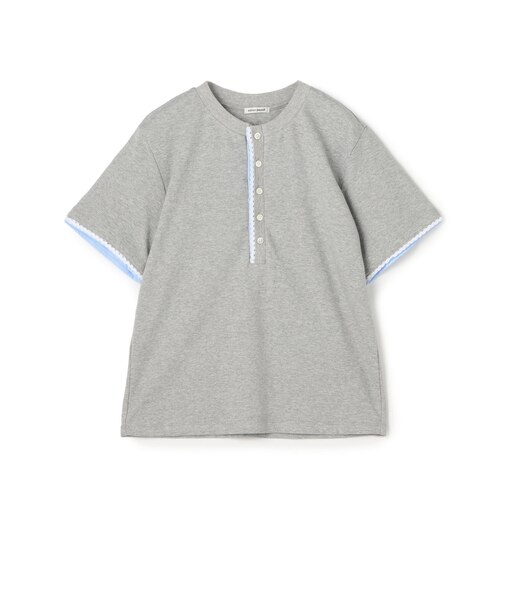 コットンレイヤードヘンリーTシャツ