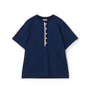 コットンレイヤードヘンリーTシャツ