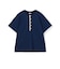 コットンレイヤードヘンリーTシャツ