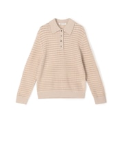 ZANKOV RYAN POINTELLE ポロカラー メッシュニット