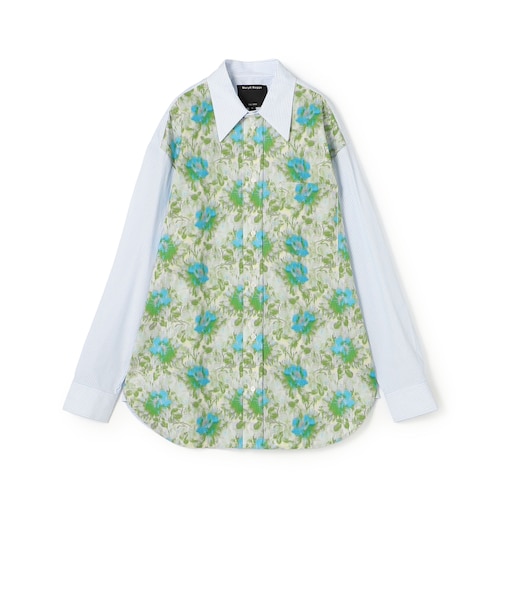 MERYLL ROGGE COMBO SHIRT コットン コンビシャツ