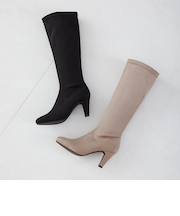 アーモンドトゥロングブーツ