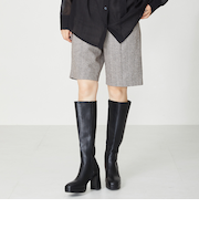 プラットフォームロングブーツ