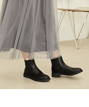 フラットサイドゴアショートブーツ