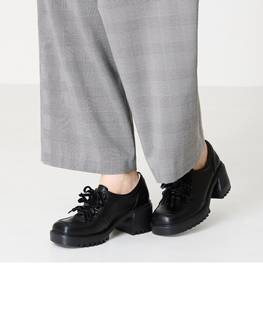 ベロアリボン厚底シューズ