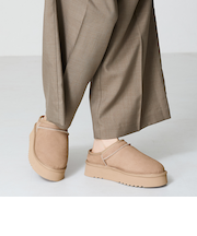 厚底ムートンスリッポンシューズ