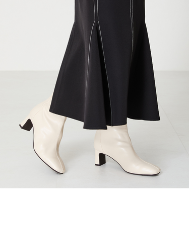 ストレッチヒールバックジップブーツ
