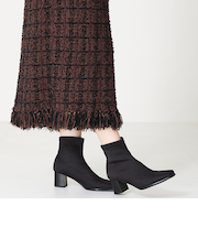 スクエアトゥニットブーツ