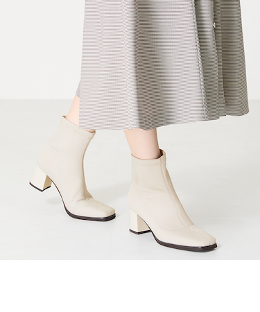 スクエアトゥニットブーツ