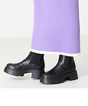 厚底ヒールサイドゴアブーツ