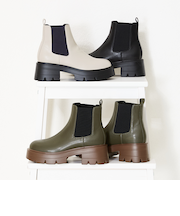 厚底ヒールサイドゴアブーツ