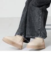 フレアソールムートンショートブーツ