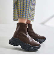 フロントジップスニーカーソールブーツ