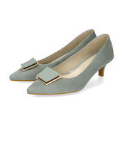 2wayスクエアモチーフヒールパンプス