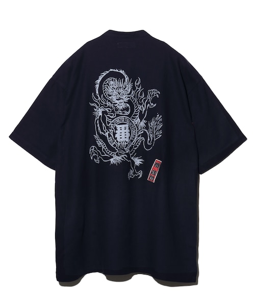 バンドカラーシャツ＜ドラゴンプリント＞｜ヴァンのアウトレット通販