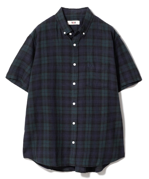 Steven Alan＞ CC ピケ ストライプ レギュラーカラー シャツ ALINE