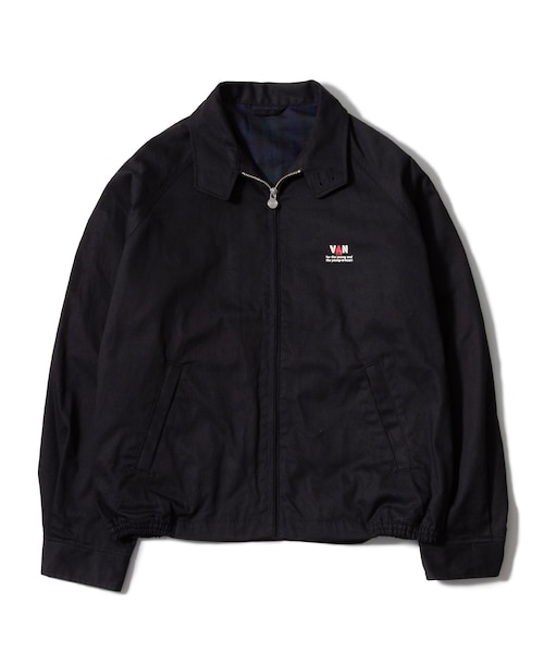 VAN jacket スウィングトップ バックプリント　ネイビー　Ｌサイズ 中古・古着通販】VAN (ヴァン) スイングトップ ネイビー サイズ