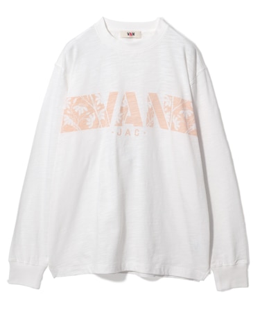ロングスリーブTシャツ＜フラワープリント＞＜スラブ天竺＞