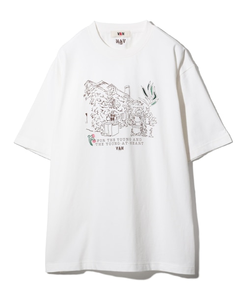 プリント刺繍Tシャツ＜ガーデン＞