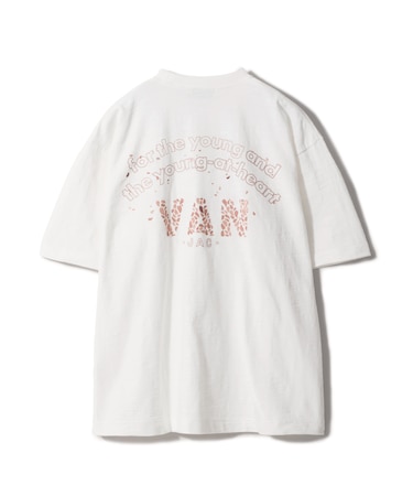 プリント刺繍Tシャツ＜桜アーチロゴ＞＜スラブ天竺＞