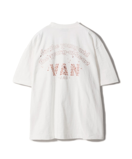 プリント刺繍Tシャツ＜桜アーチロゴ＞＜スラブ天竺＞