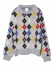 アーガイルクルーネックセーター <VAN×Shower CLUB> <ウィメンズ>