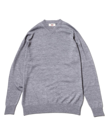 Vネックセーター＜エルボーパッチ＞