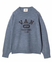 インターシャロゴセーター