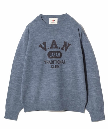 インターシャロゴセーター