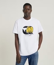 Unisex Jeans Cartoon Loose T-Shirt