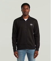 Logo zip thru sweat l\s