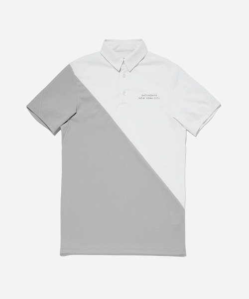 【新品】SATURDAYS NEW YORK CITY 半袖ポロ　ホワイトXXL Cutline Basic Polo Shirt S/S｜サタデーズニューヨークシティの