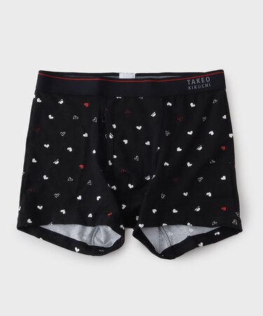 【MADE IN JAPAN】ハート＆ハットプリント柄ボクサーパンツ