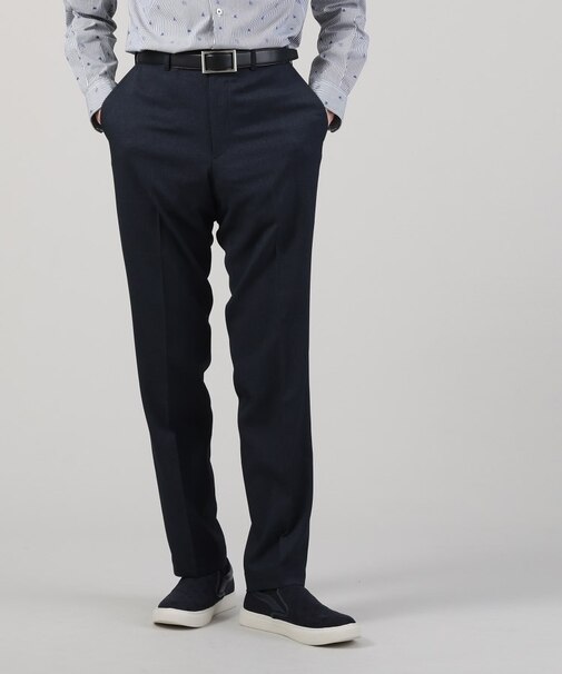 【ONOFF/セットアップ対応】メランジ シャークスキン ストレッチ パンツ