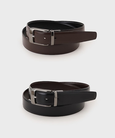 【リバーシブル/Made in JAPAN】レザー ドレスベルト