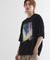 オーロラプリントドレープTシャツ