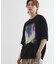 オーロラプリントドレープTシャツ