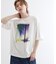 オーロラプリントドレープTシャツ