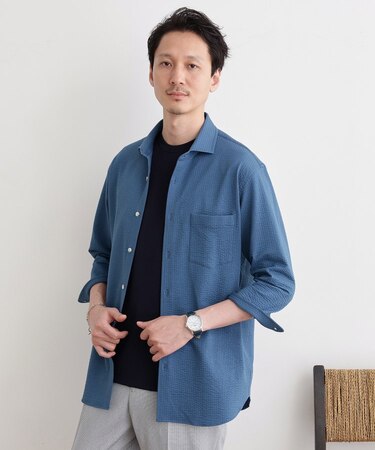 【抗菌防臭/7分袖】サッカージャージ ストライプシャツ