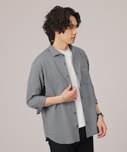 【抗菌防臭／7分袖】サッカージャージ ストライプシャツ