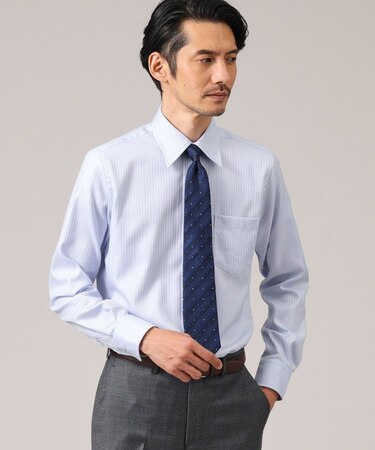 【Sサイズ～】ドビー ストライプ レギュラーカラー シャツ