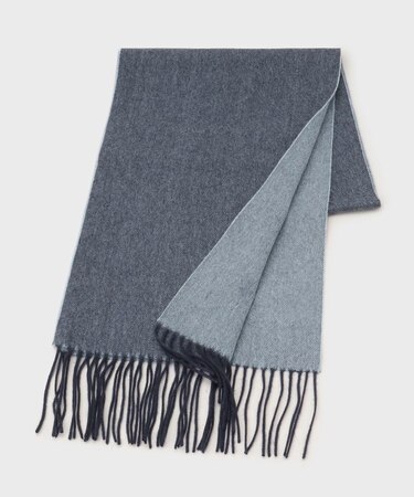 【カシミヤ100%】無地リバー 配色カシミヤマフラー