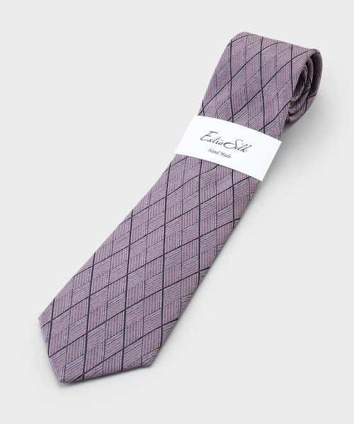 菱文様（ひしもん）エクストラシルク ネクタイ｜タケオキクチの