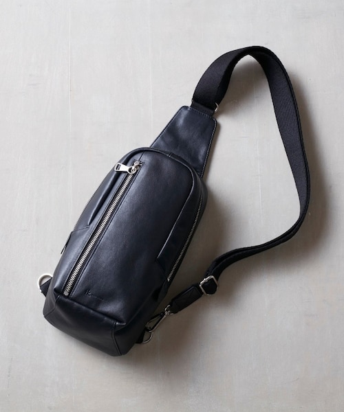 STUDIO WOKINI　ボディバッグ　黒　ブラック　イタリアンレザー STUDIO WOKINI ボディバッグ 黒 ブラック イタリアンレザー WEB限定